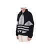 adidas Куртка Originals с контрастным логотипом, замшевая, с воротником-стойкой, унисекс, черная HC0325