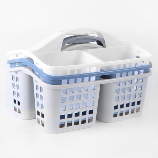 Yousheng Bathroom Storage Basket Divided Grid Design Large Capacity PP Plastic Portable Hollow Home Organizer
