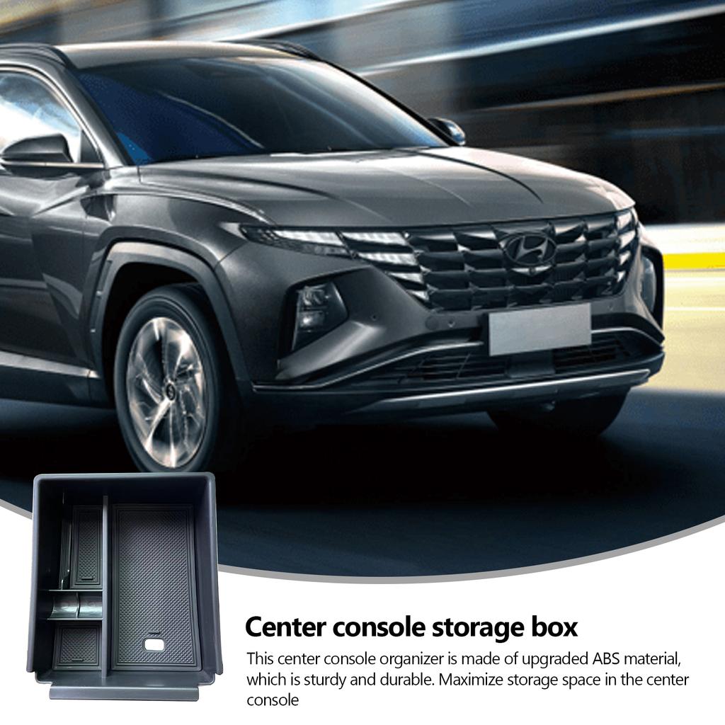 Center Console Organizer Tray For Hyundai Tucson NX4 Limited 2022 Car Central Armrest ABS Secondary Storage