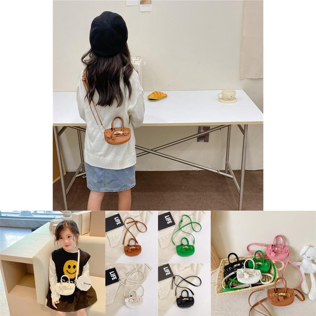 Stylish Mini Crossbody Pu Bag For Kids Chic Princess Coin Purse Accessory