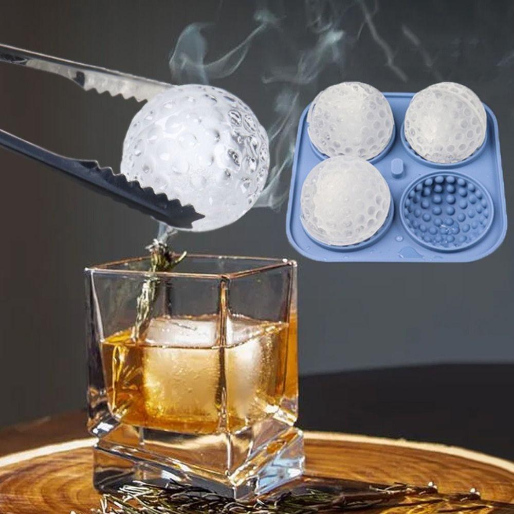 4 Compartments Ice Cube Tray Silicone Sphere Ice Mold DIY Chocolate Mold  Summer