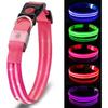 Rechargeable and Adjustable Waterproof Dog Collar for More Visibility, Super Bright, for Size L ( 40-48CM )