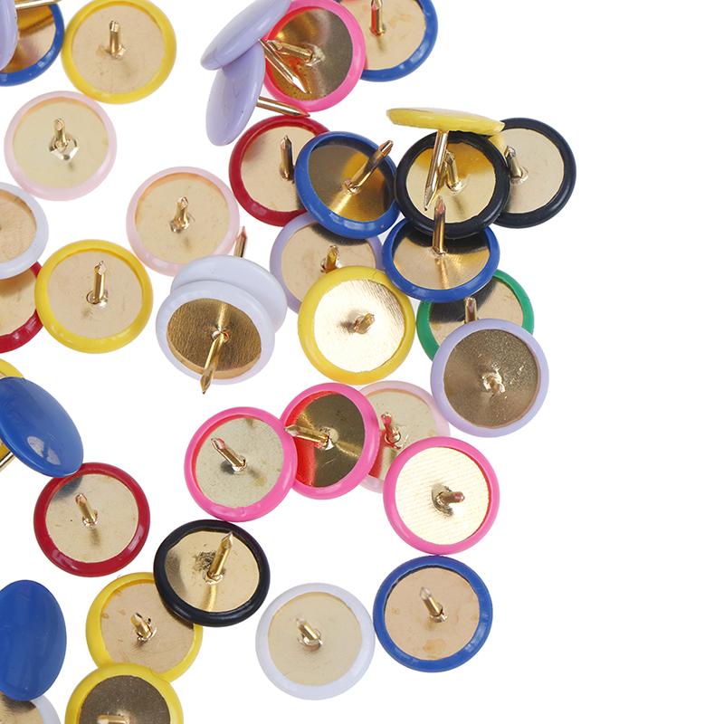100Pcs Round Push Pins Notice Board Map Thumb Tacks Point Bulletin Drawing