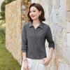 Women S Autumn Long Sleeve Polo Neck T Shirt Casual Loose Fit Top