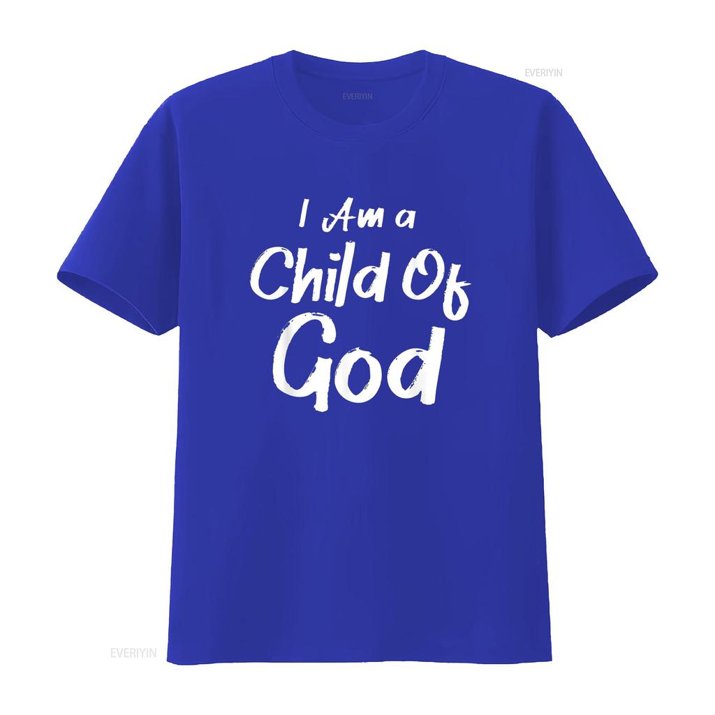 Christian I Am A Child Of God Withstand T Shirt vintage Washed homme Stretched Top For Everyday Wear Slightly Comfortable