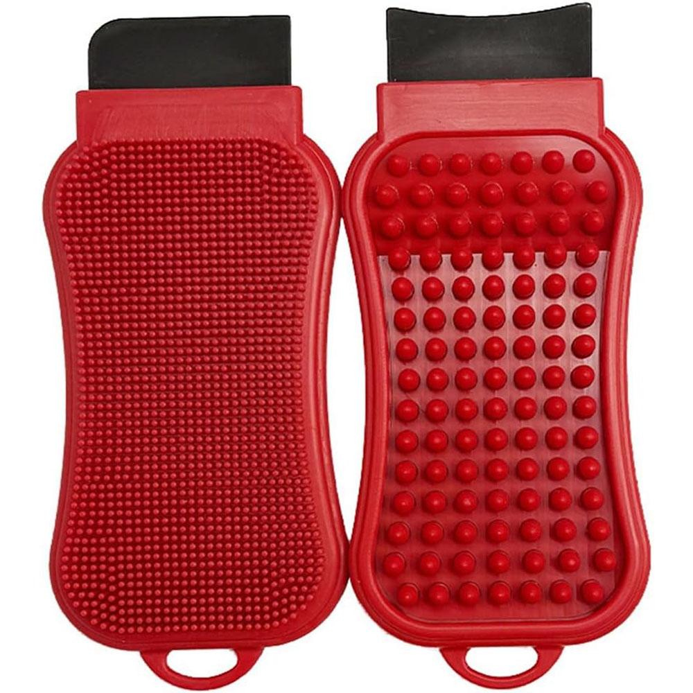 Двусторонняя кухонная щетка для чистки, Нескользящая, Термостойкая для работы с горячей посудой, Для чистки и очистки фруктов и овощей