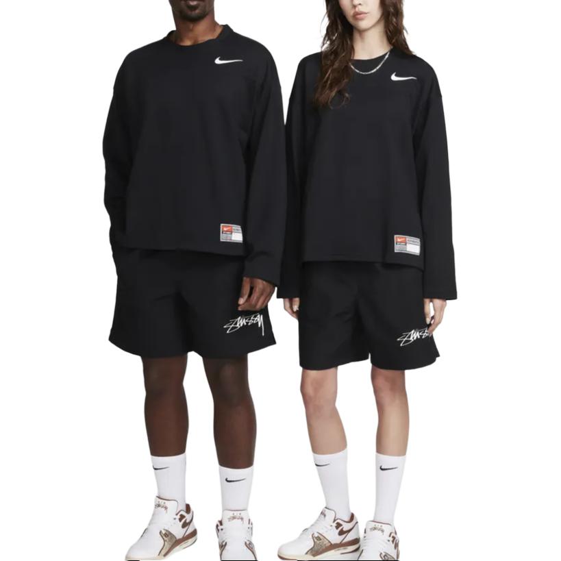 Nike X Stussy Футболка Осень/Зима 2023 Азиатская Версия Унисекс Черная FJ9165-010