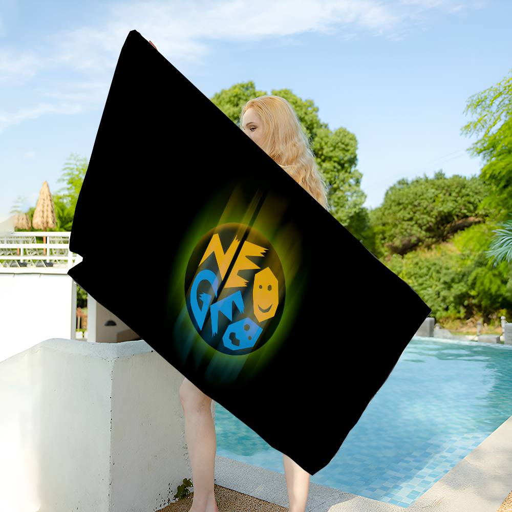 Микрофибровое пляжное полотенце с логотипом Neo Geo, впитывающее, быстросохнущее, мягкое, для йоги, плавания, курорта, альпинизма
