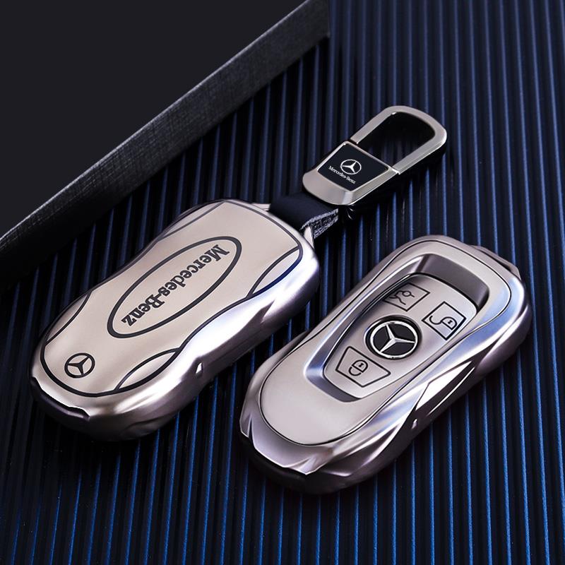 RPO5 PU Car Key Case Cover Shell Fob For Mercedes Benz A B C E Class GLS GLA GLK GLC CLS CLA AMG W204 W205 W212 W463 W176 Keychain