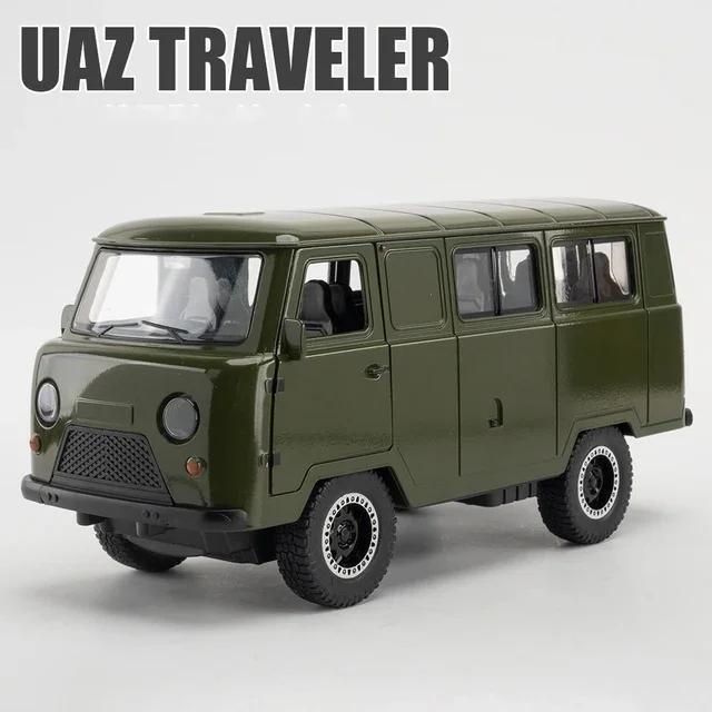Новый 1:18 Российский УАЗ ПУТЕШЕСТВЕННИК 452 ФУРГОН Литые из сплава и Игрушечные транспортные средства Металлическая модель автомобиля со звуком и светом Коллекция Детская игрушка
