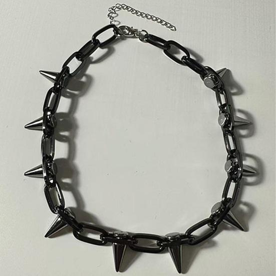 Yousheng Spike Choker для женщин и мужчин в стиле готики и панка, ожерелье с металлической цепочкой и шипами, рок-ночной клуб, ювелирные изделия с заклепками