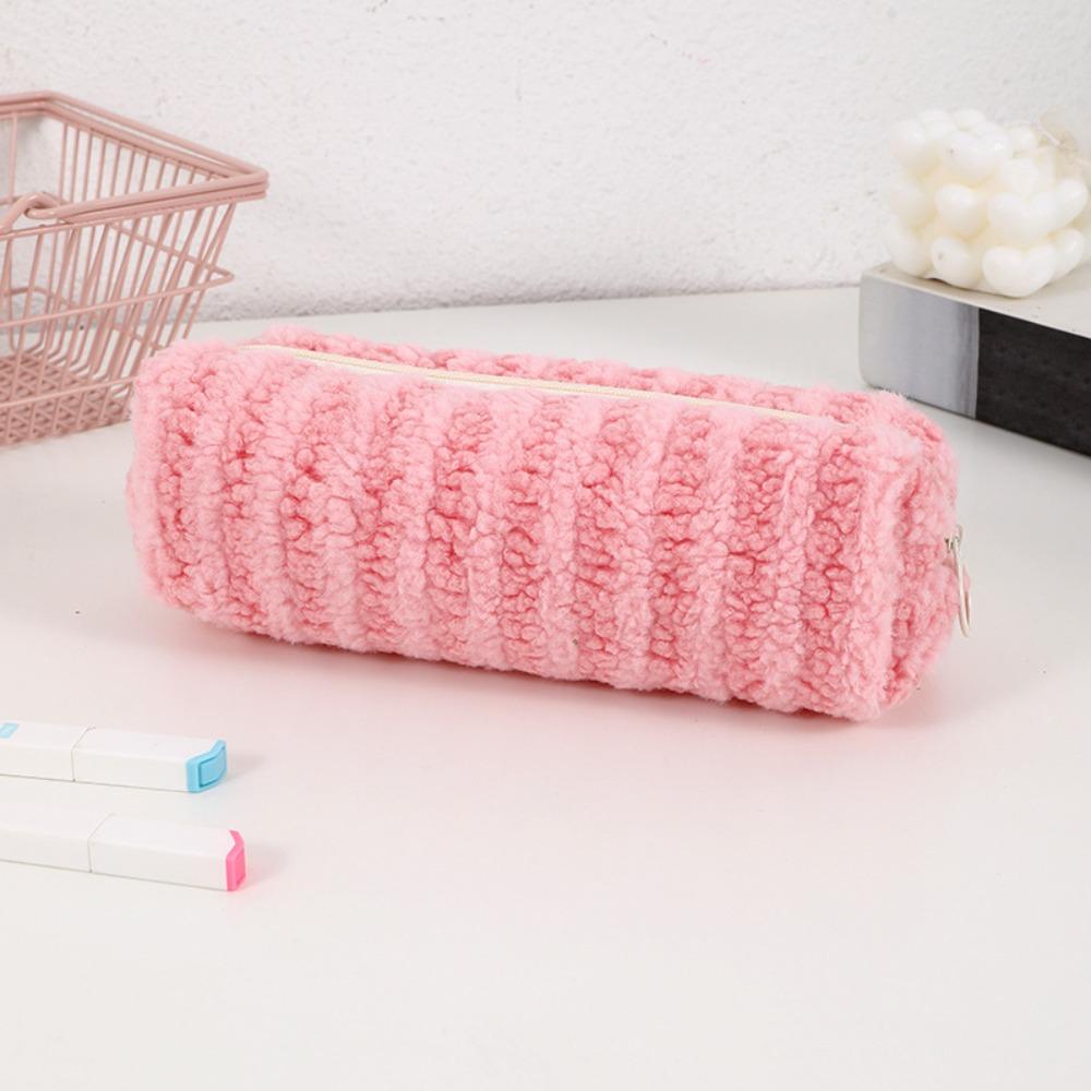 Plush Plush Pencil Case Large Capacity Stationery Organizer New Storage Bags