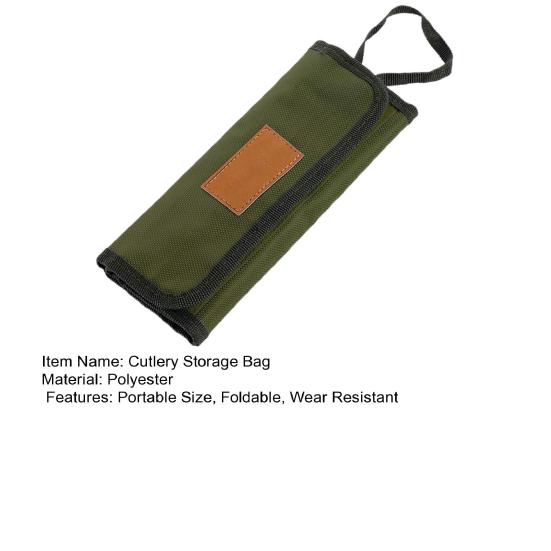 Уличная сумка для хранения столовых приборов, пыленепроницаемая, портативная, для путешествий, кемпинга, пикника, органайзер для палочек для еды, вилок, ложек, посуды, сумка-ролл