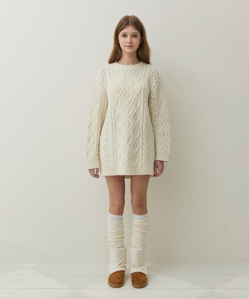 PANDORAFIT Long Twist Knit Ops (Ivory)