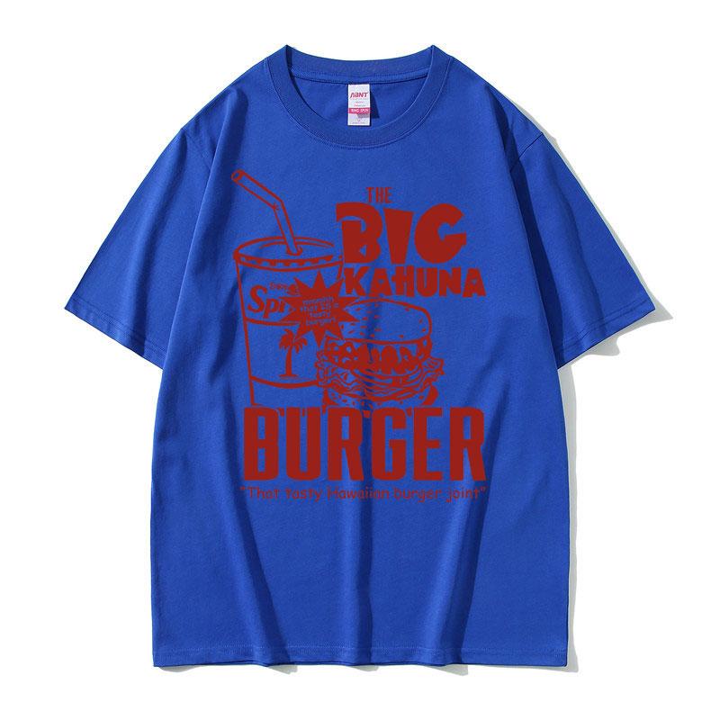 2026 Summer The Big Kahuna Burger Print Cotton TShirt Unisex Hip Hop Sport Casual Breathable Plus Size Loose Tops Y2k