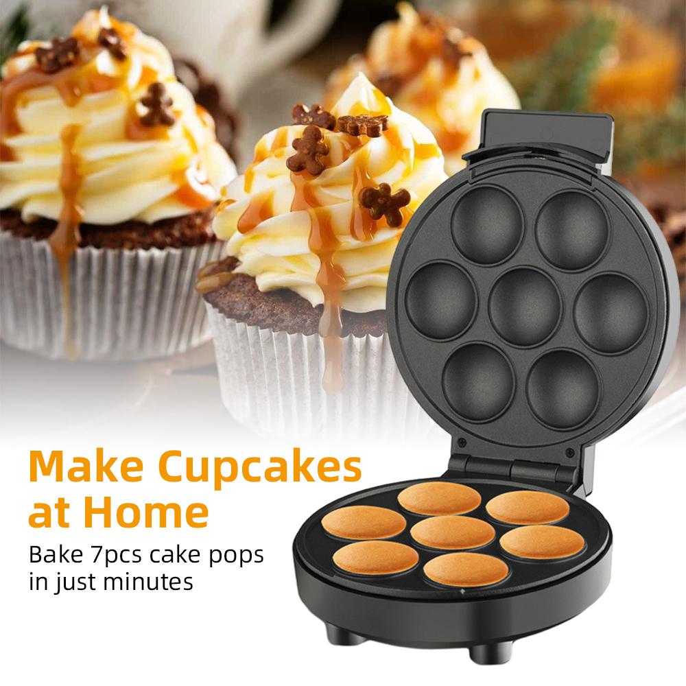 Бытовая машина для приготовления кексов, электрическая машина для приготовления кексов, 1000 Вт, машина для изготовления кексов с антипригарной поверхностью, на 6 чашек