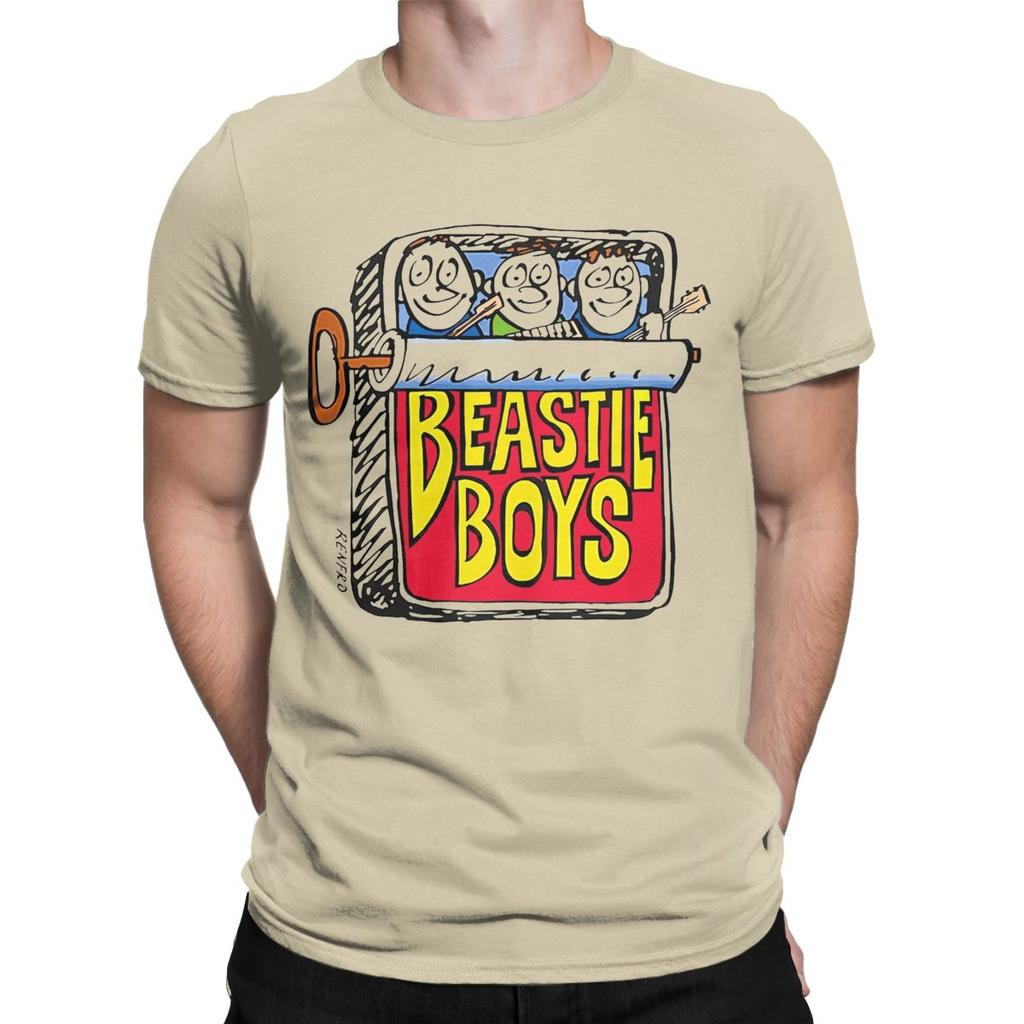 Потрясающие футболки Beastie Boys в виде консервной банки с сардинами для мужчин, хлопковые футболки с круглым вырезом, футболки с коротким рукавом, размеры 4XL 5XL, топы
