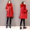 Женская зимняя новая модная одежда средней длины и длинная с хлопковой набивкой Женская куртка большого размера приталенного силуэта с капюшоном Женская куртка с хлопковой набивкой