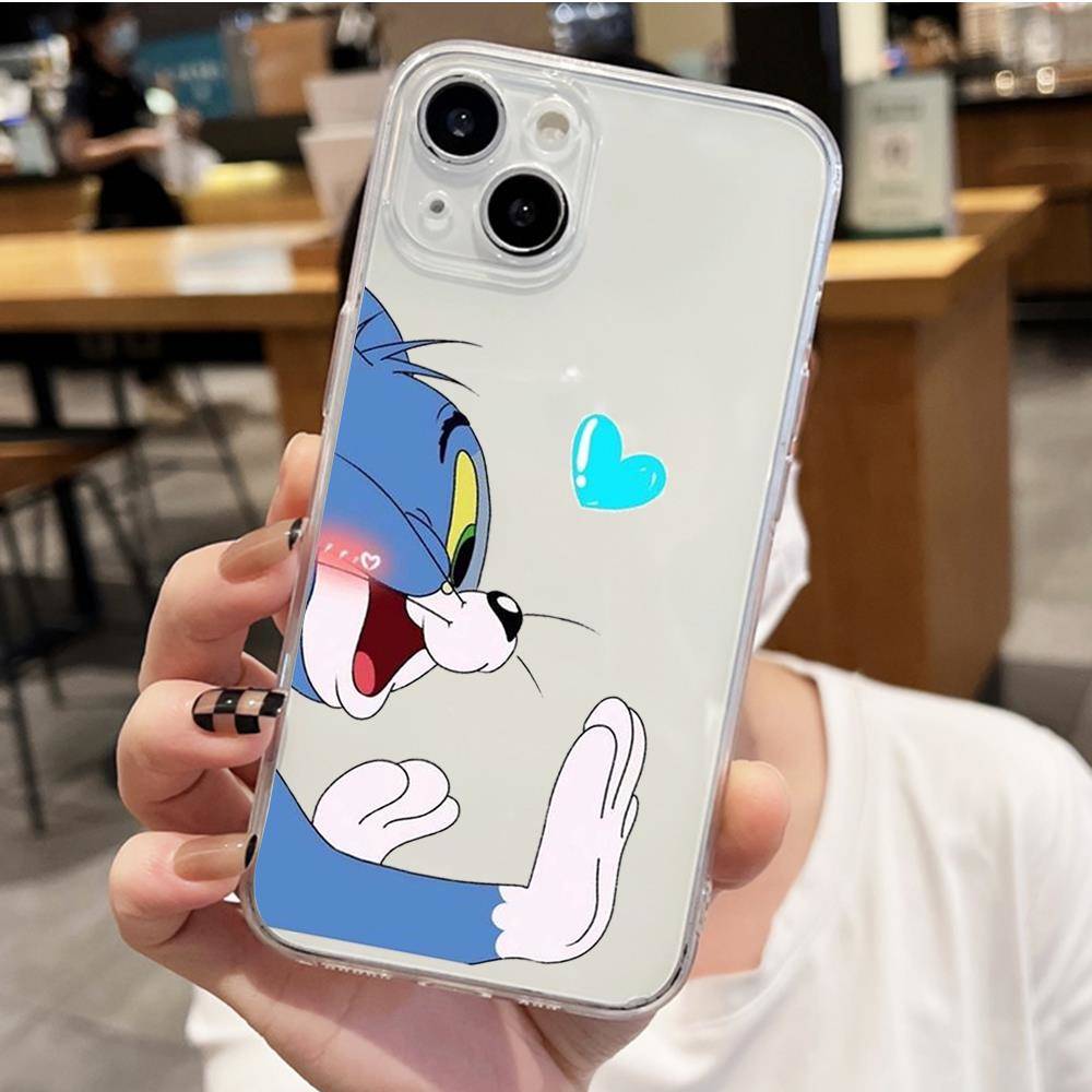 Чехол S-4 Tom and Jerry для iPhone 11 12 13 14 15 16 Pro Max Redmi A3 9A 9C 10A 10C 13C Note 9 11 Samsung S24 S21 S20 Ultra Plus A04S A05S