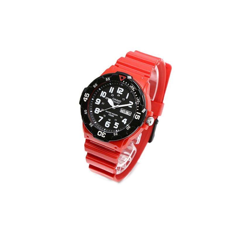 Casio Серия STANDARD Спортивные Дайвинг Кварцевый Механизм Ремешок из Смолы Японские и Корейские Часы Мужские's Часы Черный циферблат MRW-200HC-4B