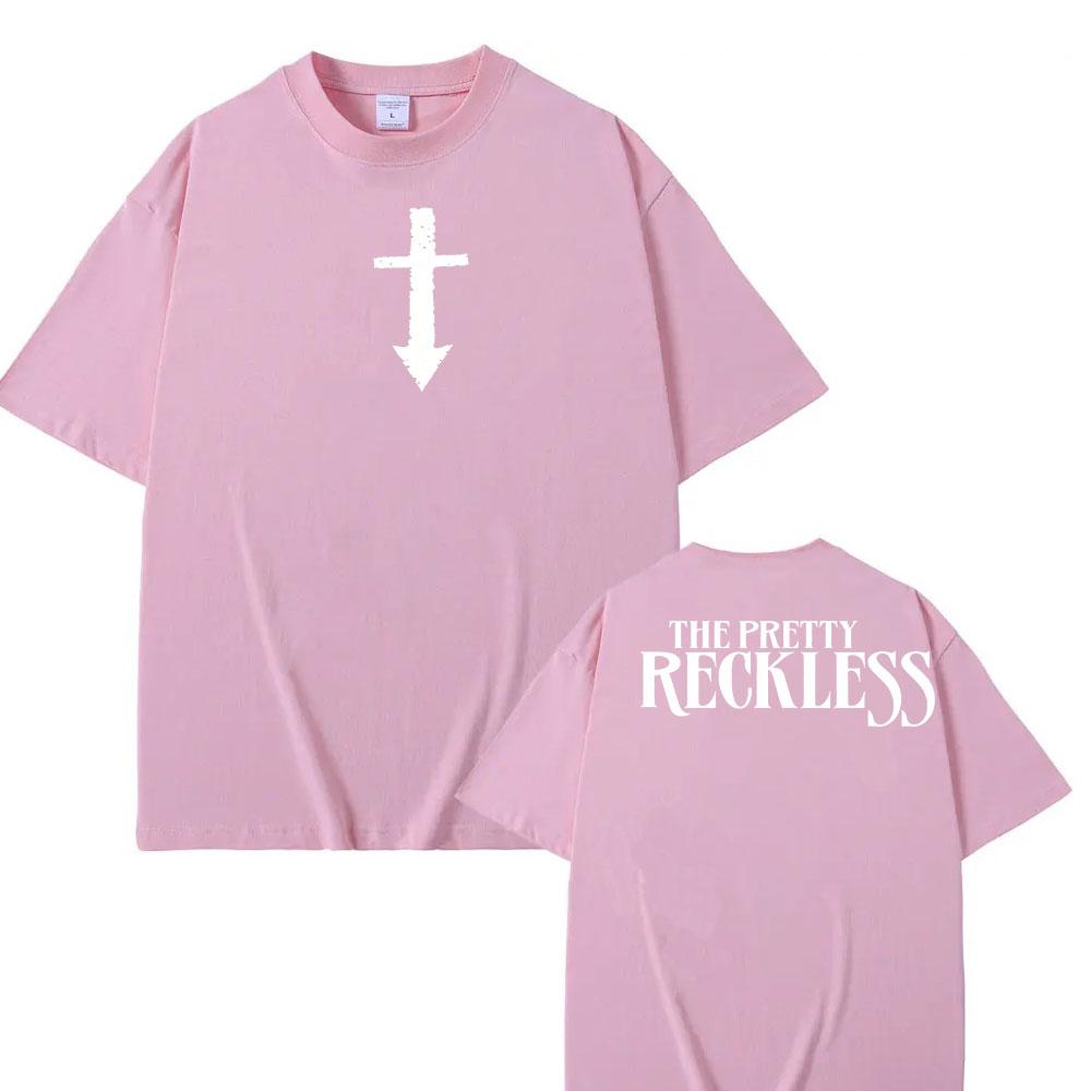 2026 Новая футболка The Pretty Reckless 100% Хлопок Футболки с графическим принтом Уличная мода Женские Мужские Повседневные С круглым вырезом Взрослые Топы Летние