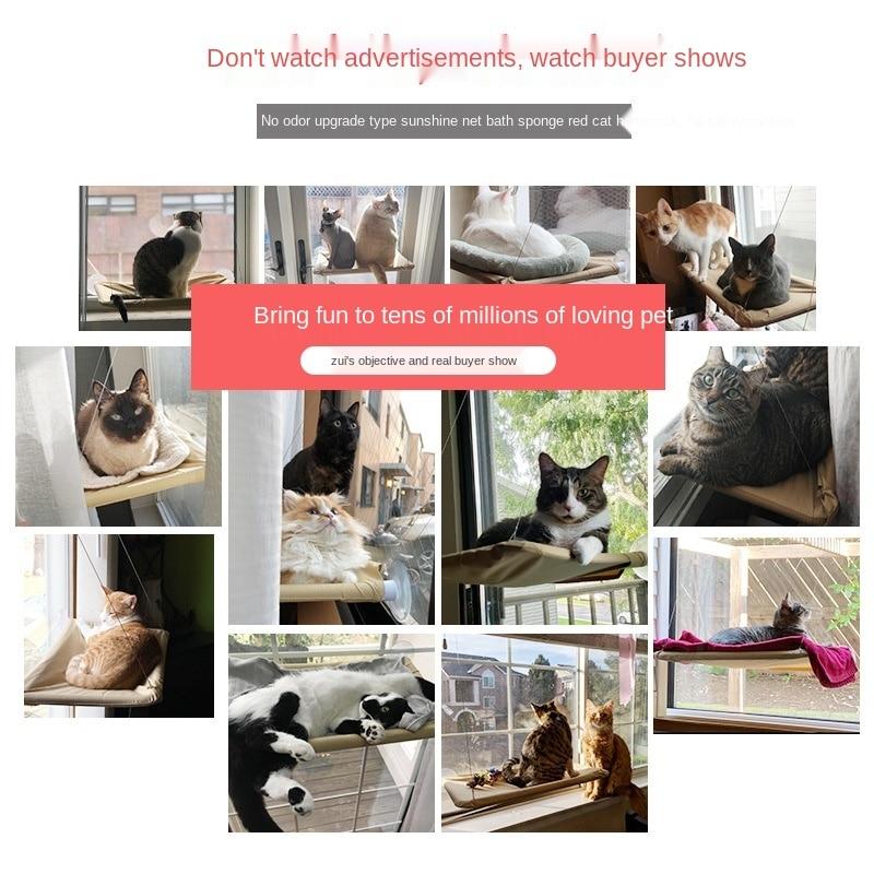 Гамак для кошек, милые подвесные кровати, удобное солнечное сиденье, крепление к окну, товар для животных, мягкая полка для домашних животных, принадлежности, съемный подшипник, 20 кг