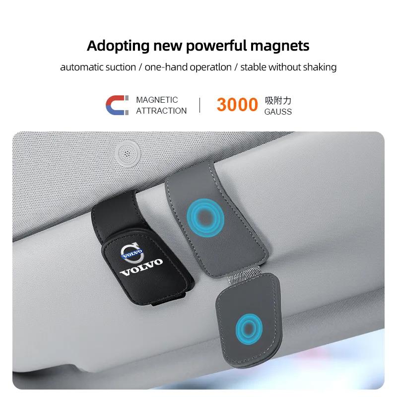 Car Interior Glasses Storage Clip Car Visor ID Card Storage Bracket For Volvo Xc60 Xc90 V40 V60 S60 V50 V90 S80 C40 XC40 V70 C30