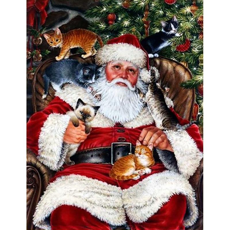 DIY мультфильм Санта-Клаус 5D алмазная живопись полная круглая дрель Алмазная вышивка Рождественский подарок наборы для вышивки крестом домашний декор