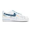Nike Air Force 1 Wrapping, Wear Resistant And Non Slip Low top Skateboard Shoes Women's Blue White DD8959-100(team516- )