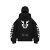 Men's Jacket  Autumn and Winter Devil Printed Double-head Zipper Hooded Fleece Versatile Sports Casual Loose Hooded Sweater