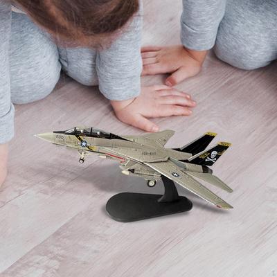 1:100 Модель самолета F-14A Имитированный истребитель Коллекционный Учебные пособия с подставкой Штурмовик
