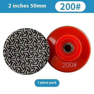 M10 M14 Резьба 2'' 50 мм Алмазные ручные полировальные электрогальванические шлифовальные круги Шлифовальный диск для стекла гранита мрамора бетона