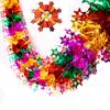 Красочная Праздничная Свадебная Подвесная Гирлянда 3D Блестящие Металлические Фольгированные Украшения Настенный Рейлинг