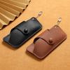 2023  Portable Retro Handmade Pu Leather Glasses Bag With Lanyard Hanging Sunglasses Case Simple Glasses Box Sunglasses Case