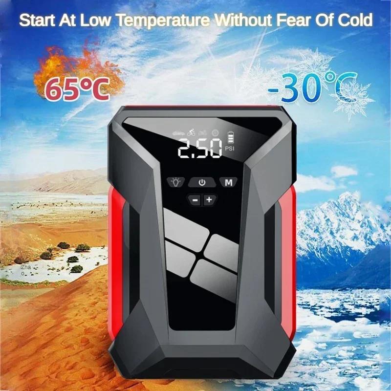 Car Starting Air Compressor Multi-Function 4 In 1 28000mAh Power Bank Portable Battery Booster Digital Tire Inflator Fast Charging