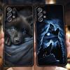 Чехол для телефона 'Луна Воющий Волк' для Samsung Galaxy A14 A54 A34 A51 A71 A72 A73 A32 A52 A52S A01 A11 A21S A31 A41 5G Мягкий Чехол Сумки