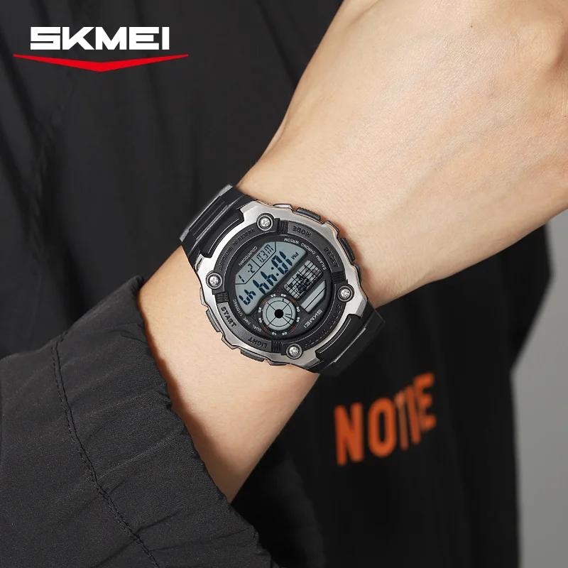 SKMEI 2517 Водонепроницаемые Спортивные Повседневные Цифровые Мужские Наручные Часы Модные Многофункциональные Будильник Электронные Часы для Мужчин Часы
