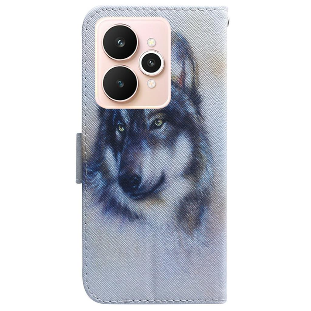 Для Realme 15 Pro 5G/15 5G Чехол-кошелек с принтом из кожи