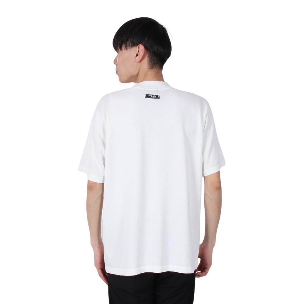 PING Apparel Men's Short Sleeve High Neck Sweater (Mr. PING, Moisture-Wicking and Heat-Resisting) / Golf / 621-5175201 030_White, Size S