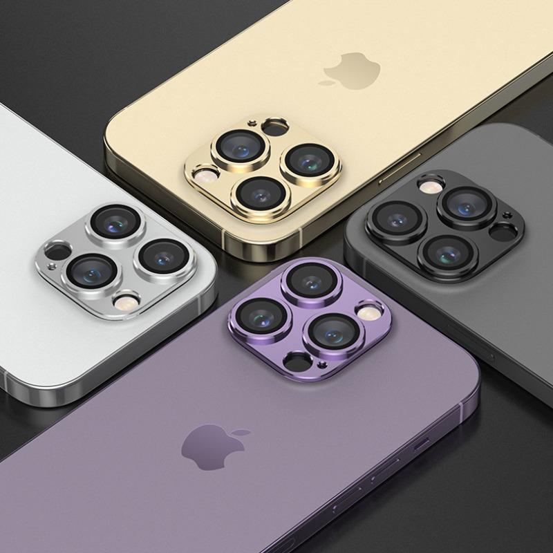 For iPhone 12 13 14 Pro Max Metal Ring Camera Lens Protectors For iPhone 14 Plus 12Mini 13 Mini Glass Camera Armor Lens Film