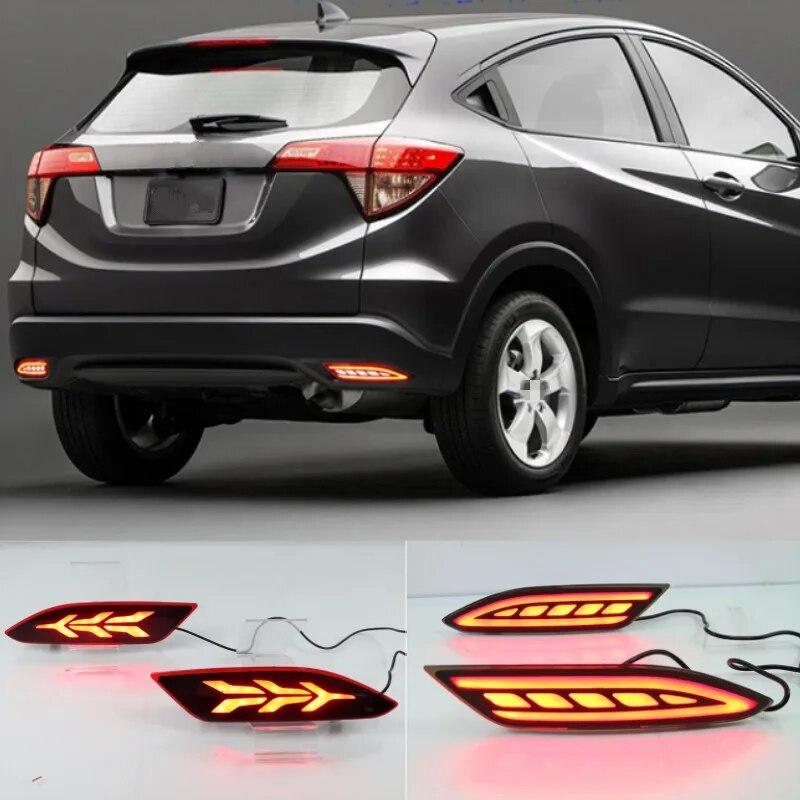 2Pcs Taillight For Honda HR-V HRV Vezel 2015 2016 2017 2018 Led Rear Bumper Brake Light Turn Signal Lamp Drive Warming Lights