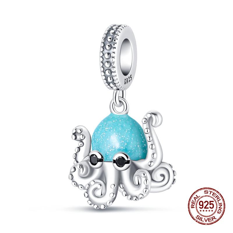 New In Original Charm Copper Ocean Series Sea Turtles Charms Beads Fit 3Mm Original Bracelet For Women Diy Fine Jewelry Gift