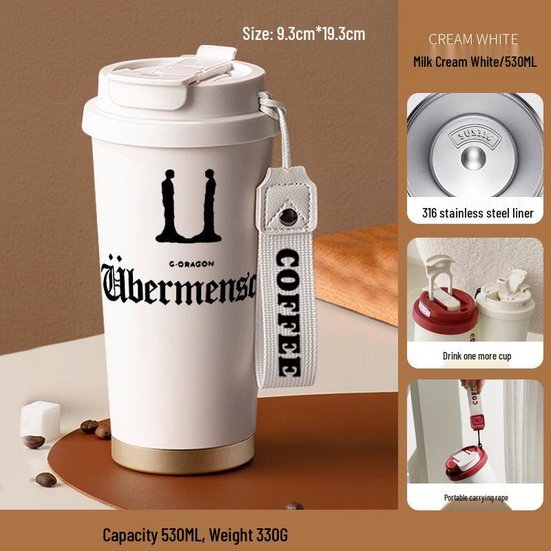 Термокружка из нержавеющей стали G-Dragon, большая емкость, дизайн с ромашками