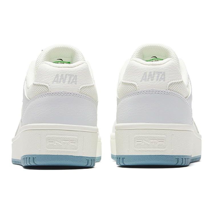 Anta Little Inspiration Non-Slip Wear-Resistant Lightweight Low-Top Skate Shoes Women Skate Shoes White Blue 922518068F-12