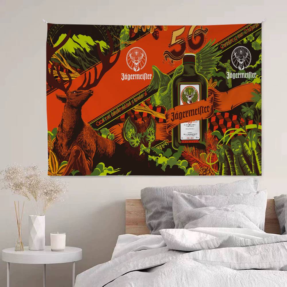 Hot JJaegermeisterS Printed Large Wall Tapestry Cheap Hippie Wall Hanging Bohemian Wall Tapestries Mandala Home Decor
