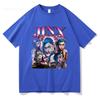 Модные Женские Футболки Харадзюку Эстетика Ретро Аниме Vi Jinx Футболка Унисекс Высокое Качество Мультяшная Хлопковая Футболка Топы