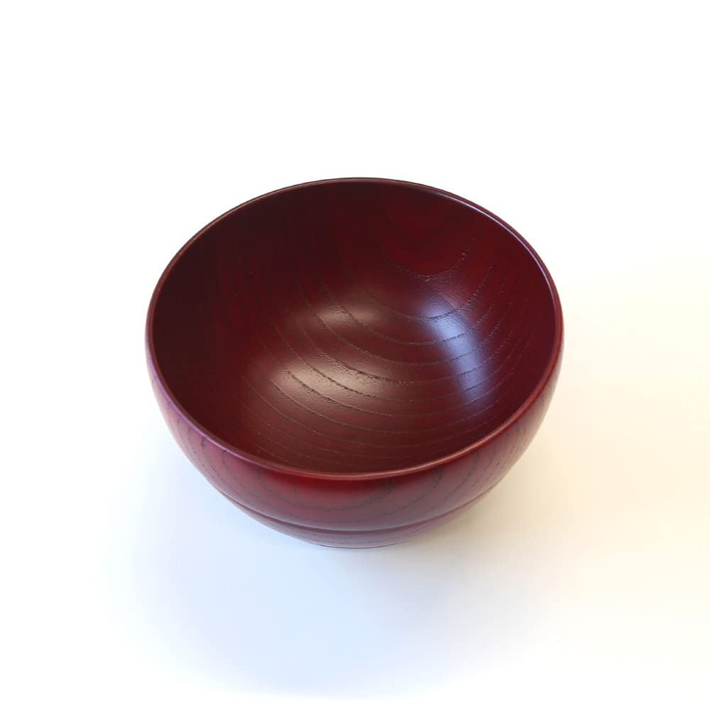 Лаковая посуда Kishu Tsunoda Seibei Shoten Суповая миска Деревянное нанопокрытие Можно мыть в посудомоечной машине Akane A-4120