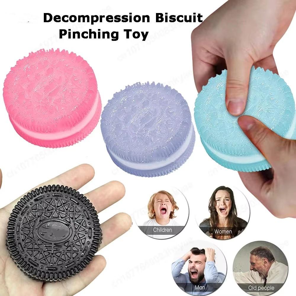 Taba Squishy Biscuits,Silicone Stress Pressure Relief Squishy Toys Mochi Taba Squishy Simulated Cookies Fidget Toy Pinching Toy