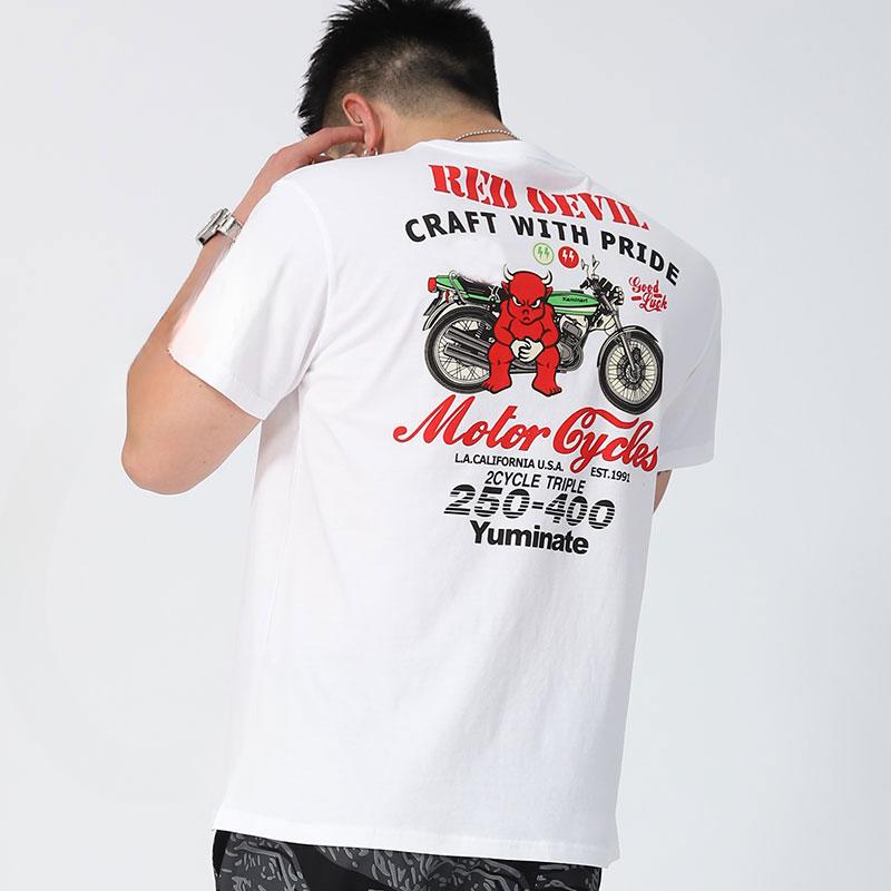 2025 American Tough Guy Harley Heavy Motorcycle Ретро-футболка для фанатов мотоциклов с коротким рукавом Мужская хлопковая футболка Tooling T