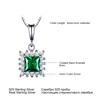 Umcho 925 Sterling Silver Green Emerald Gemstone Earrings Necklace Set for Women